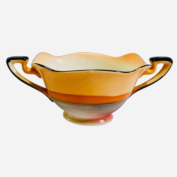 Noritake Vintage Lusterware Sugar Bowl Red Roof Cabin Hand Painted - Picture 8 of 9